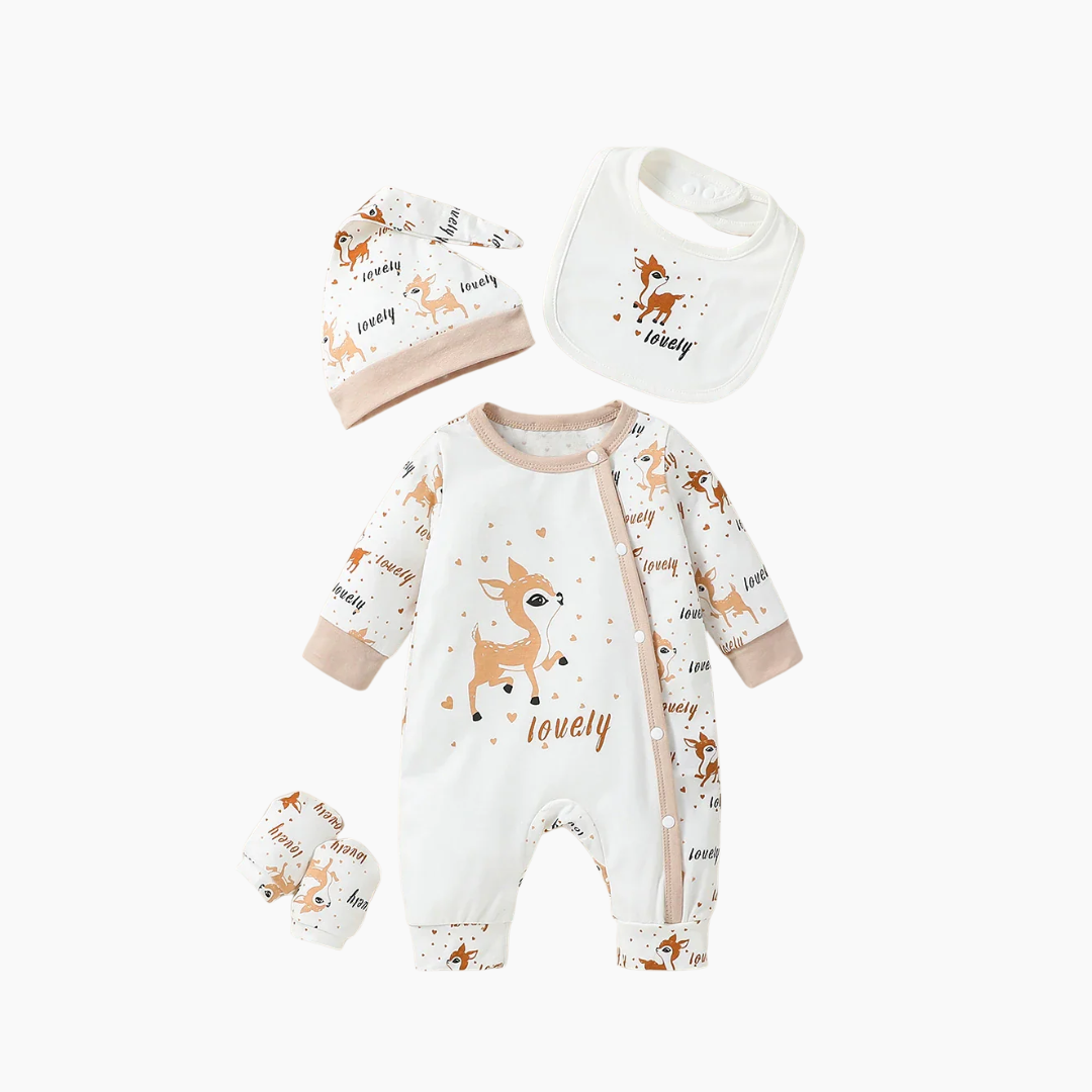 4PCS Newborn Baby Outfit Set