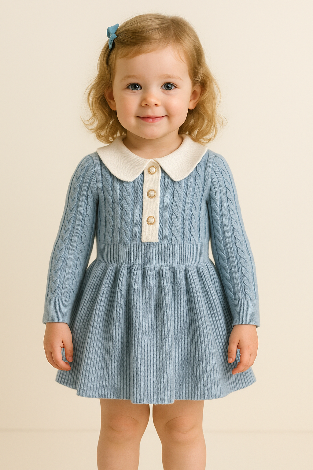 Winter Baby Girl Knitted Sweater Dress