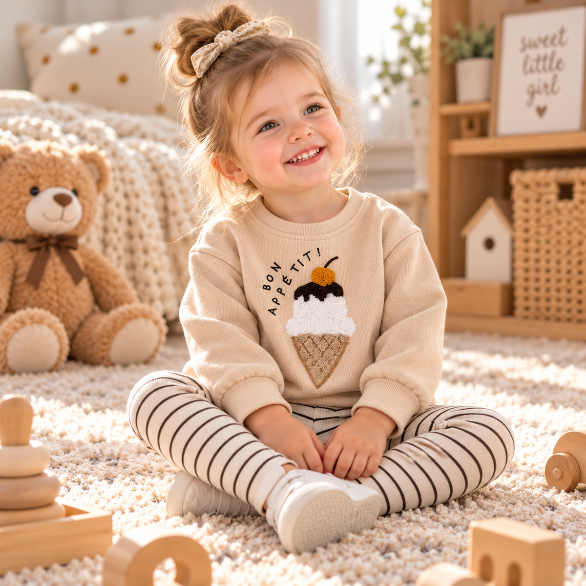 Baby & Toddler Ice Cream Top & Striped Pants Set