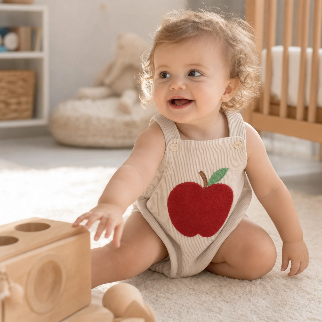 Nature & Fruit Embroidered Summer Romper