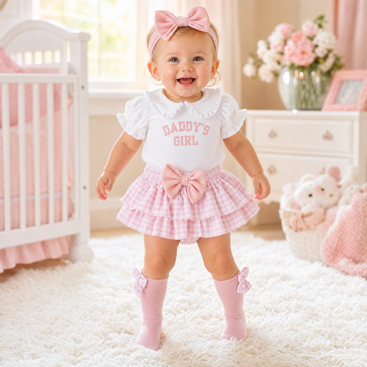 Daddy's Girl Baby 4-Piece Set — Romper, Skirt, Headband & Socks