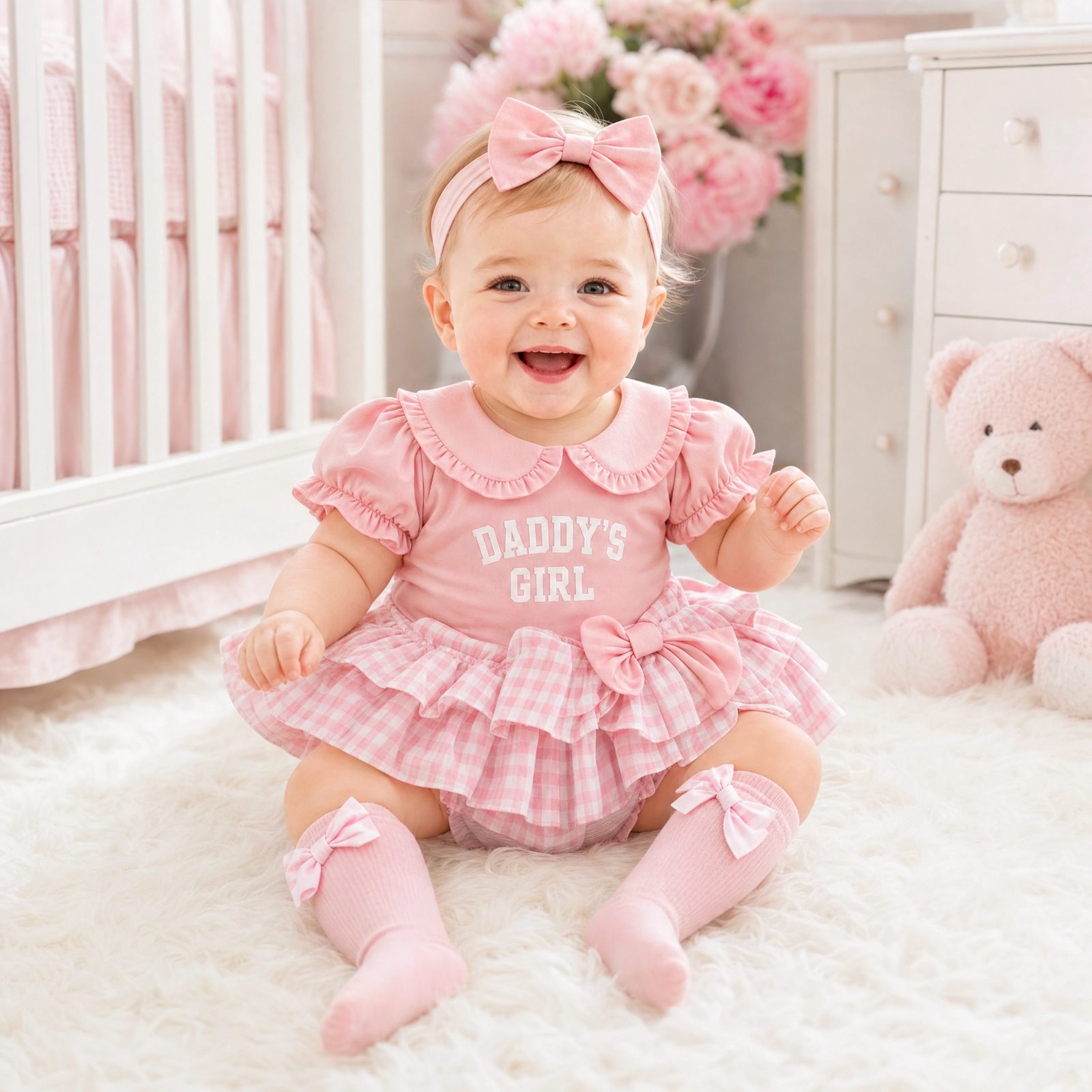 Daddy's Girl Baby 4-Piece Set — Romper, Skirt, Headband & Socks