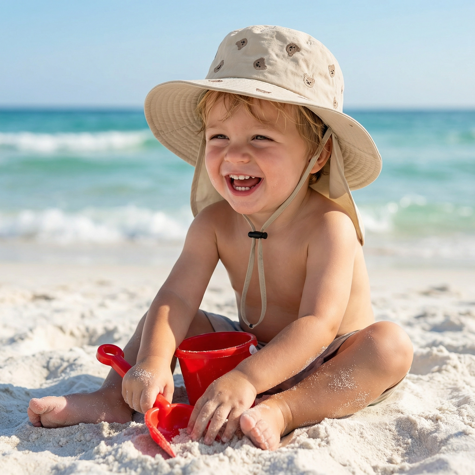 Kids' Quick-Dry Sun Hat with Neck Protection