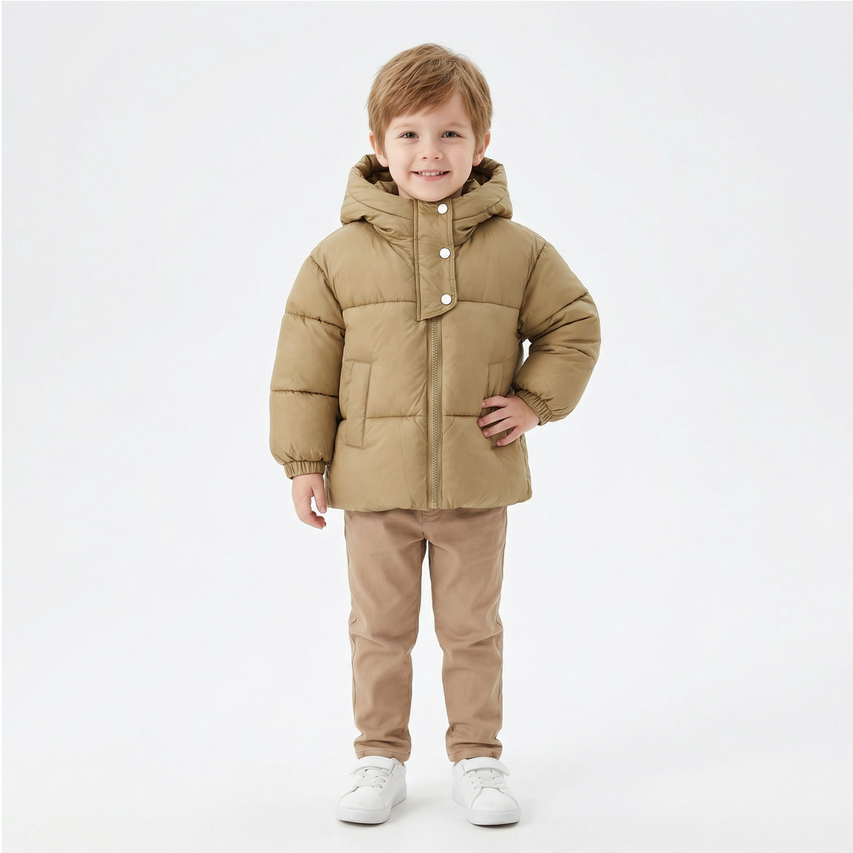 Unisex Hooded Puffer Jacket for Kids