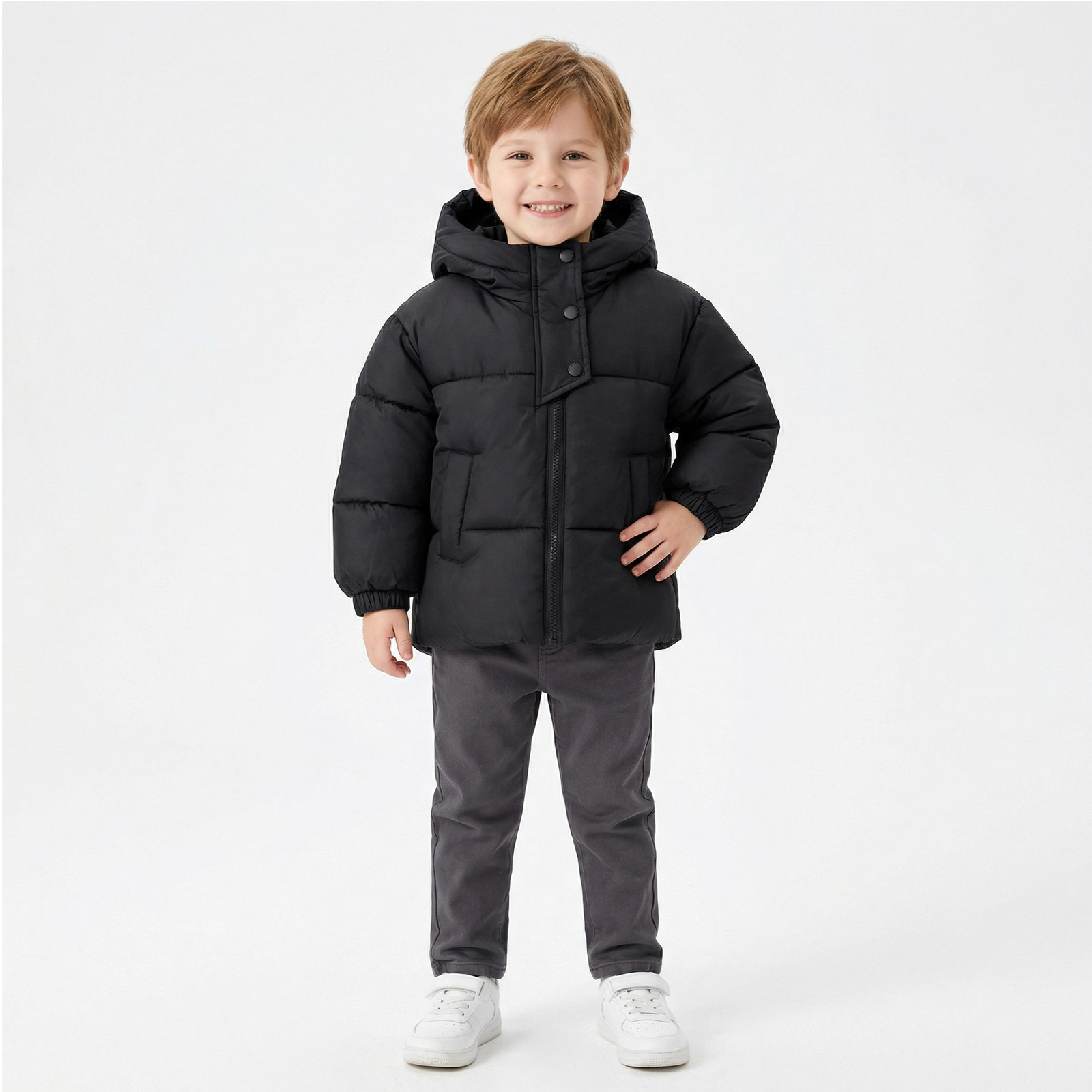 Unisex Hooded Puffer Jacket for Kids