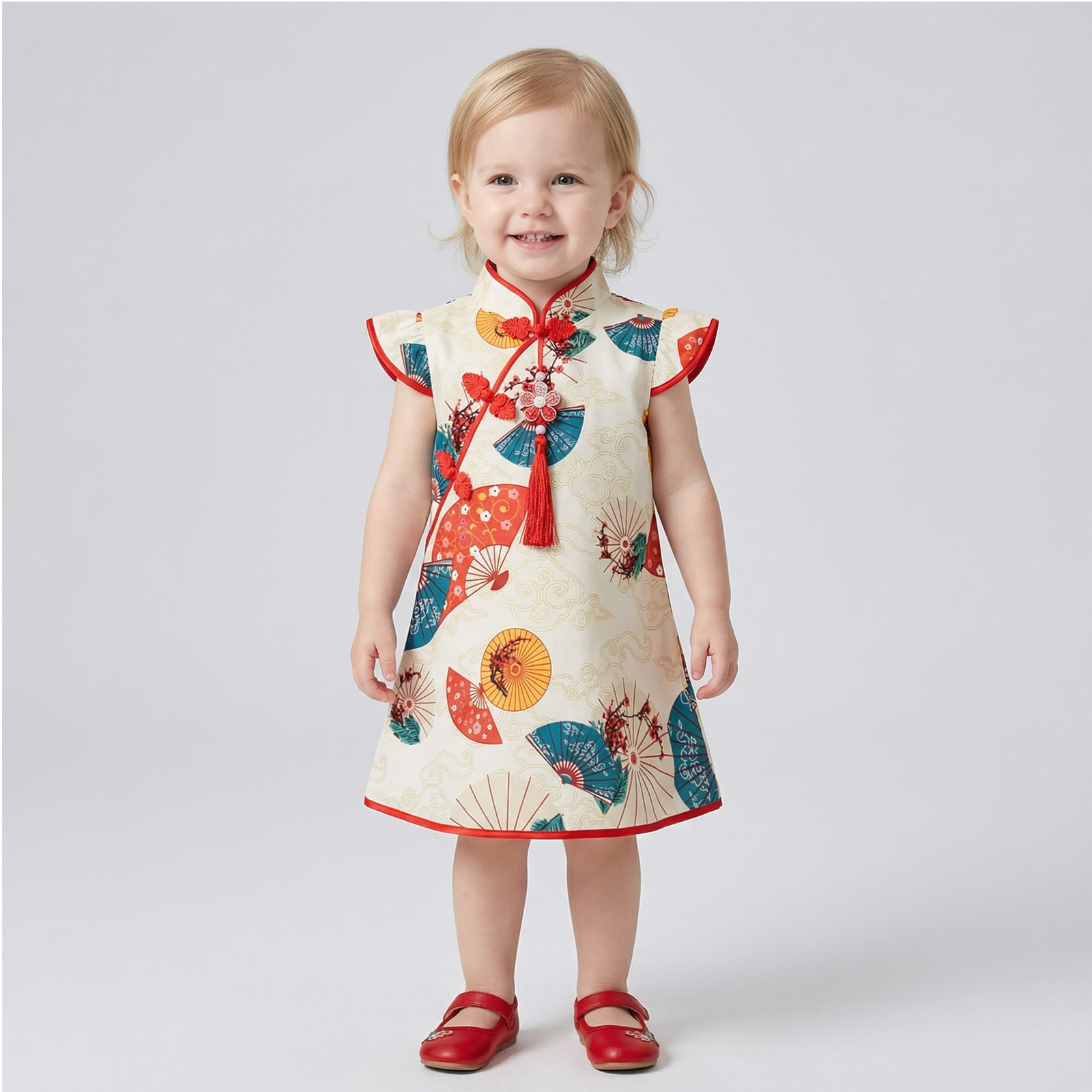 Retro-Style Floral Summer Dress for Baby Girls