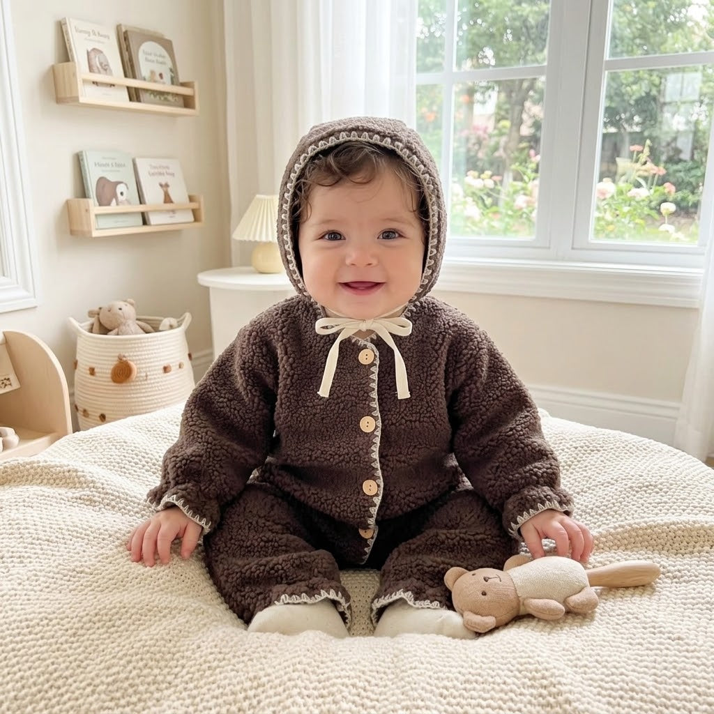 Baby Fleece Plush Warm Romper
