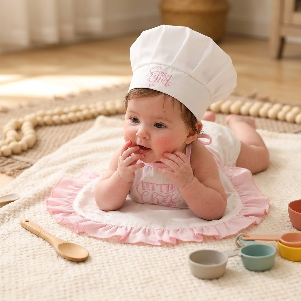 Baby Chef Costume Set with Apron & Hat