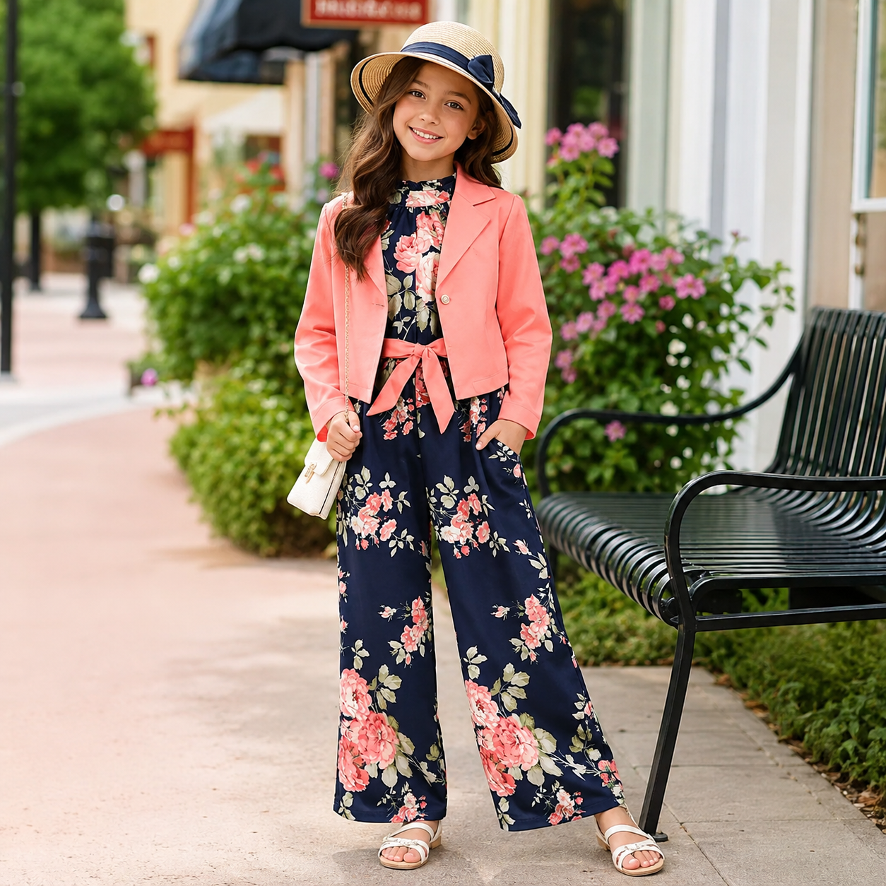 Girls’ Pink 2-Piece Outdoor Vacation Set