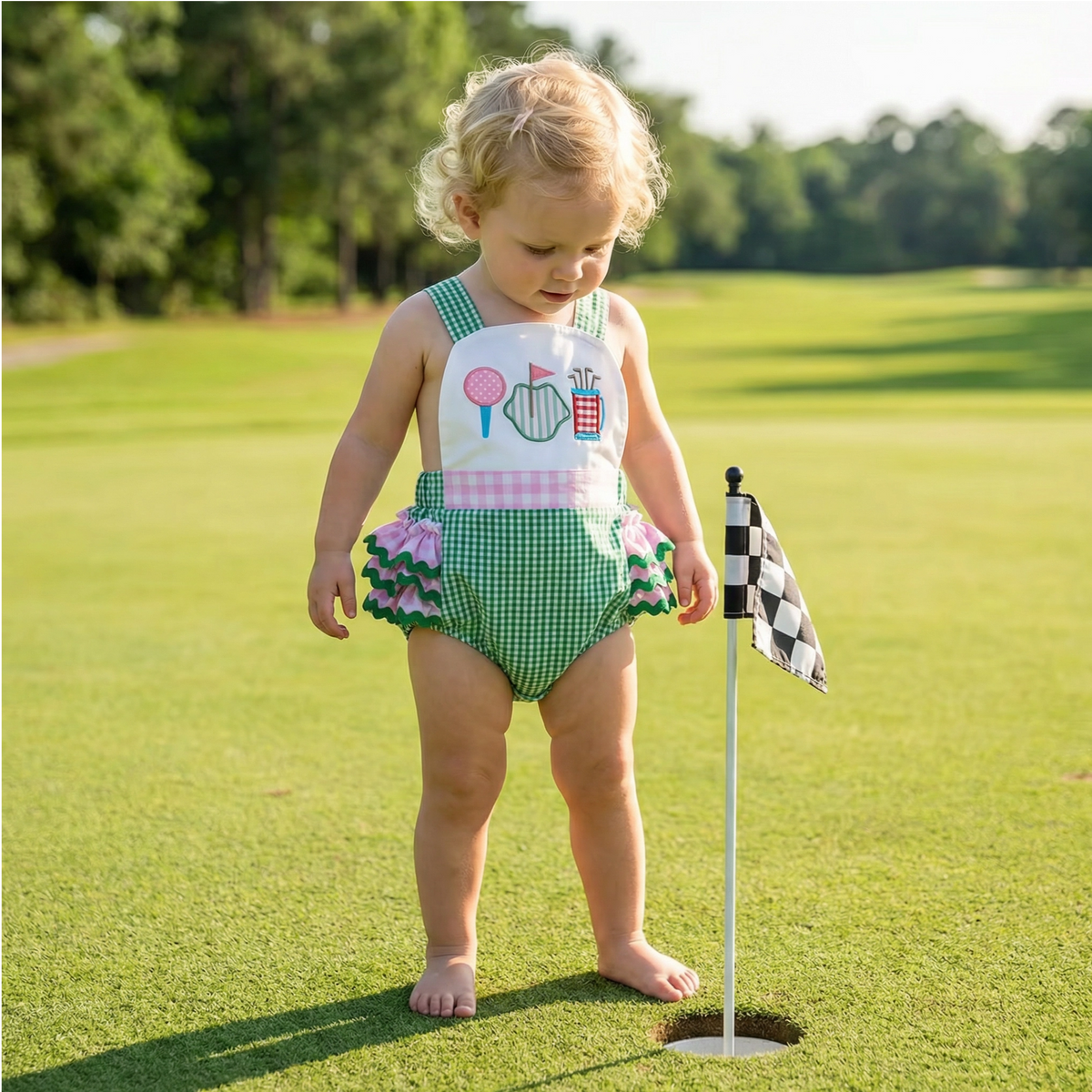 Baby Girl Summer Golf Romper