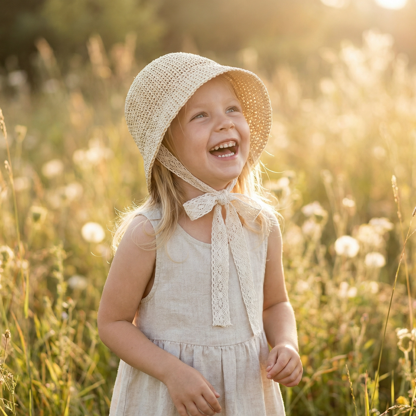 Casual Princess Straw-Style Sun Hat for Babies & Girls