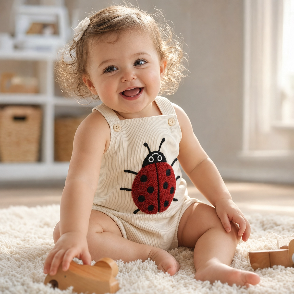 Nature & Fruit Embroidered Summer Romper