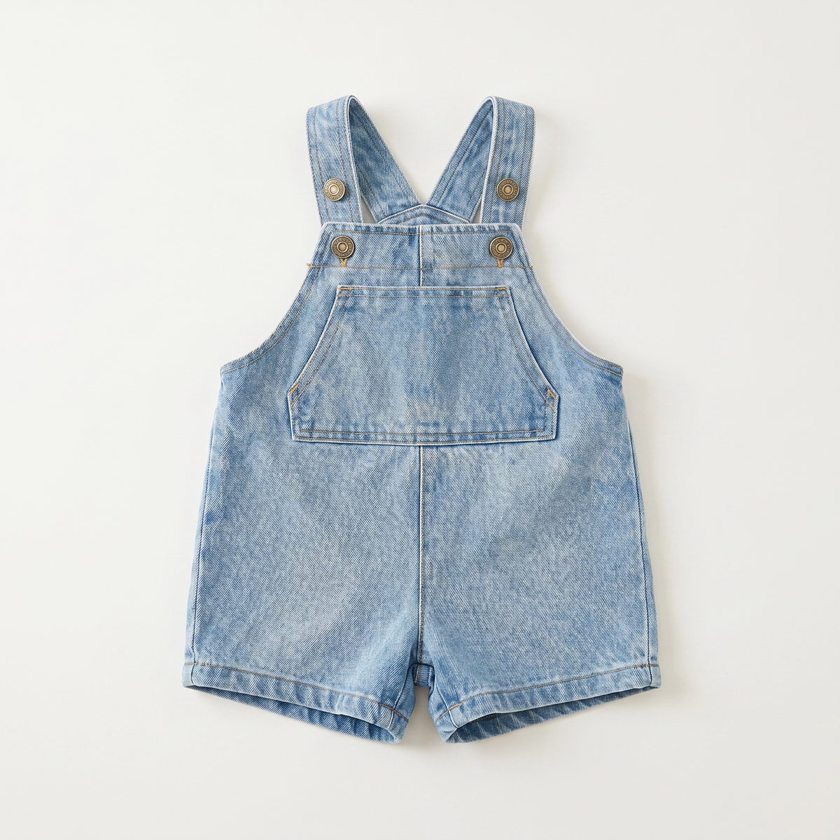 Unisex Denim Suspender Shorts for Babies & Toddlers