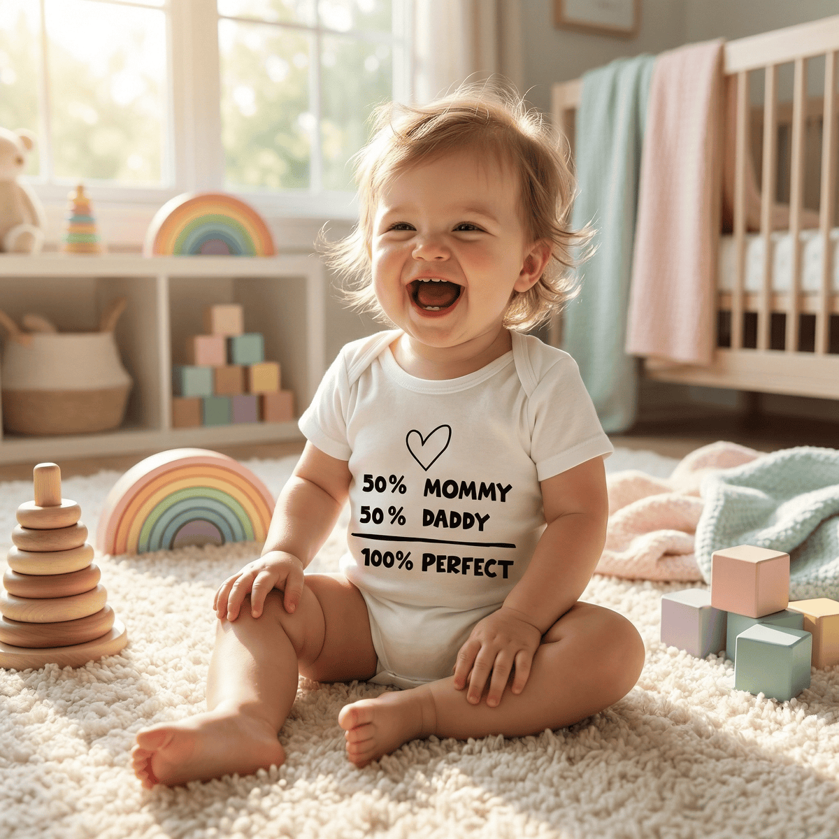 100% Perfect Family Baby Bodysuit