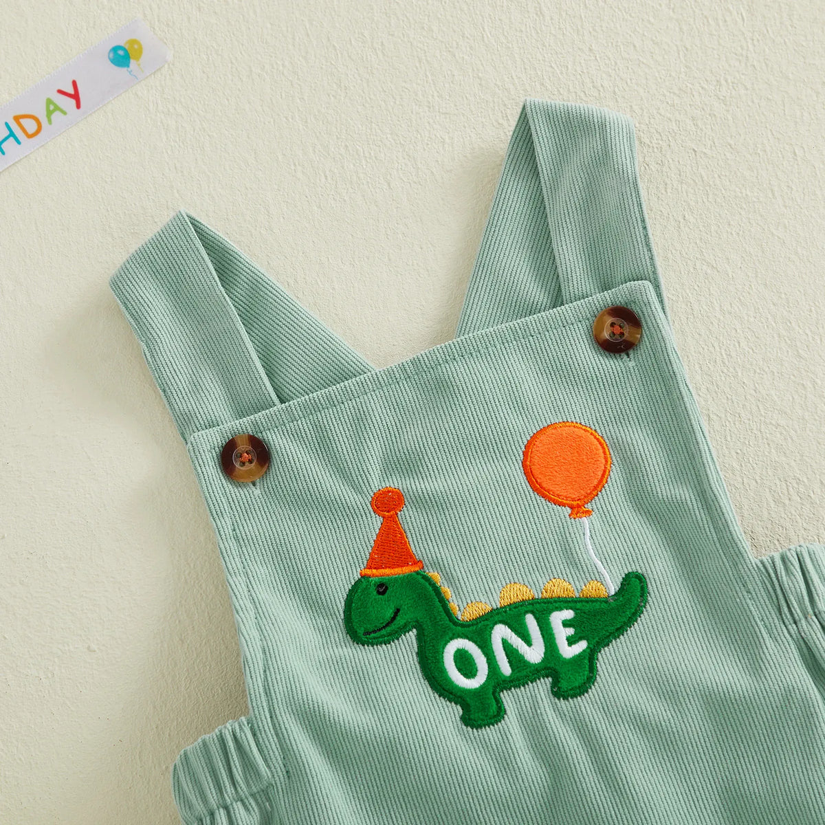 1st Birthday Animal Embroidery Cake Smash Romper