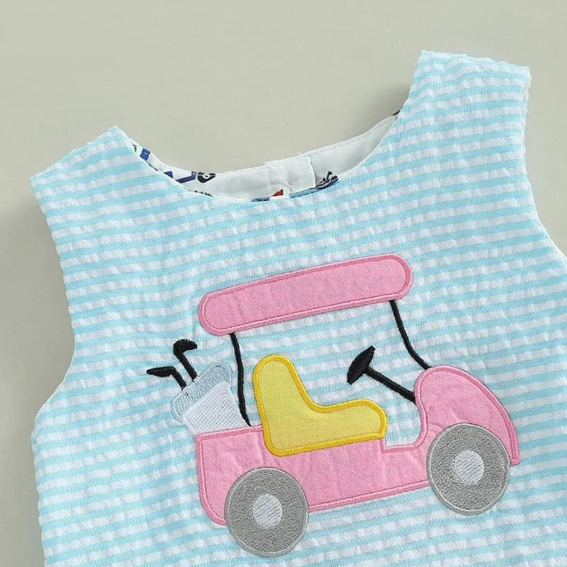 2 Piece Golf Cart Top and Bow Shorts Set