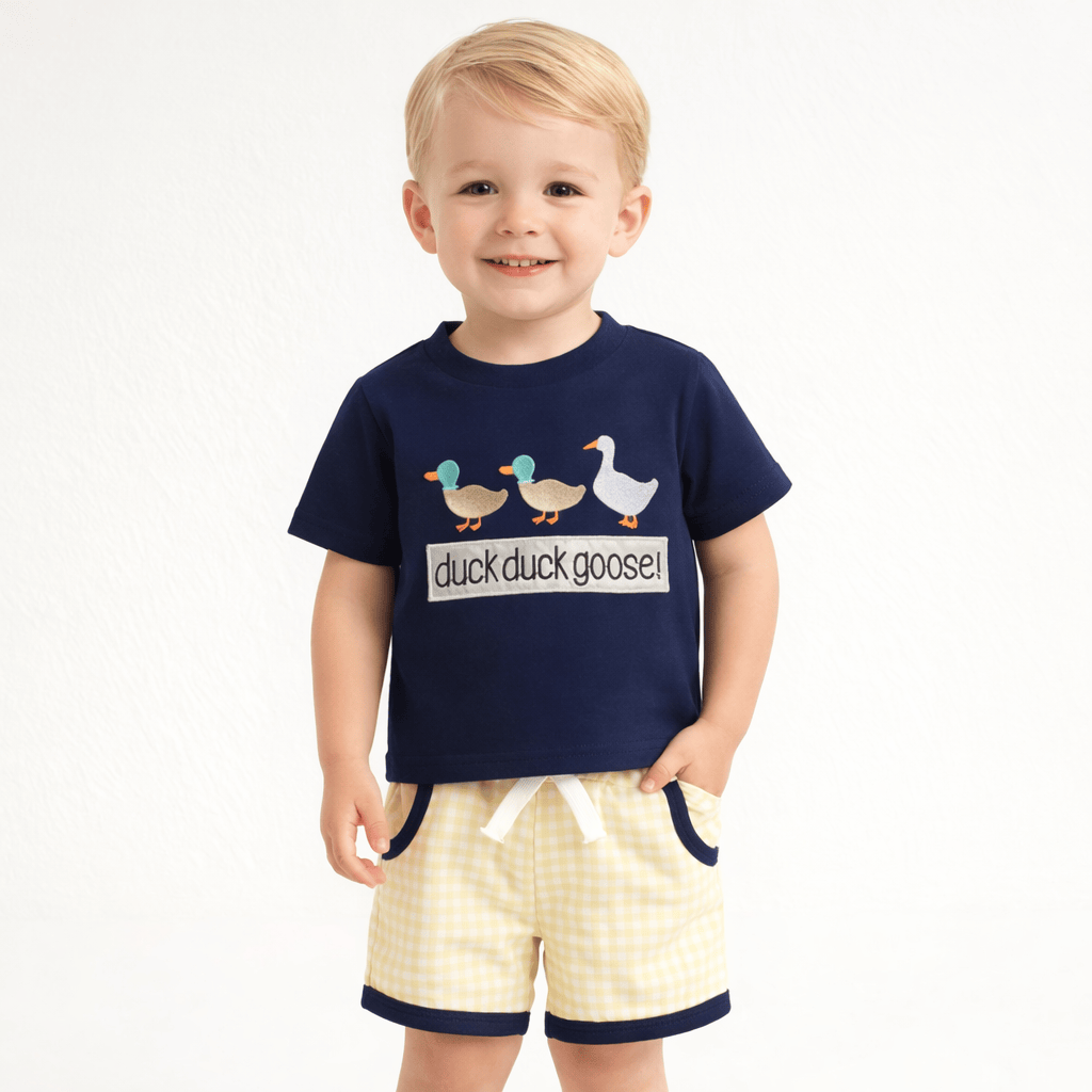 2-Piece Toddler Boy's Embroidered T-Shirt & Shorts Set