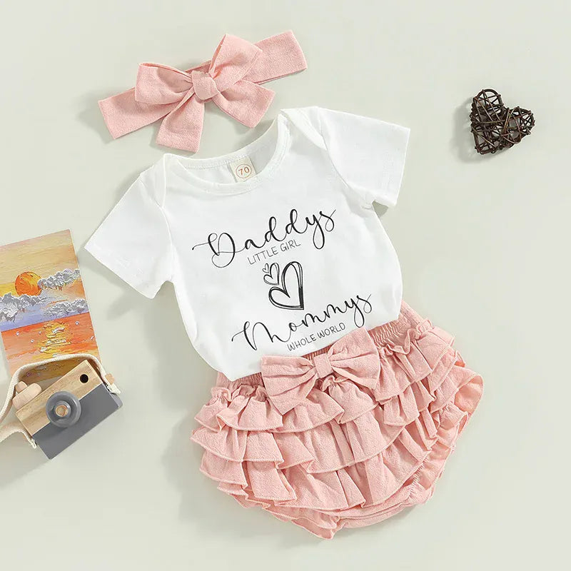 0-3M 3-Piece Baby Girl Outfit Set