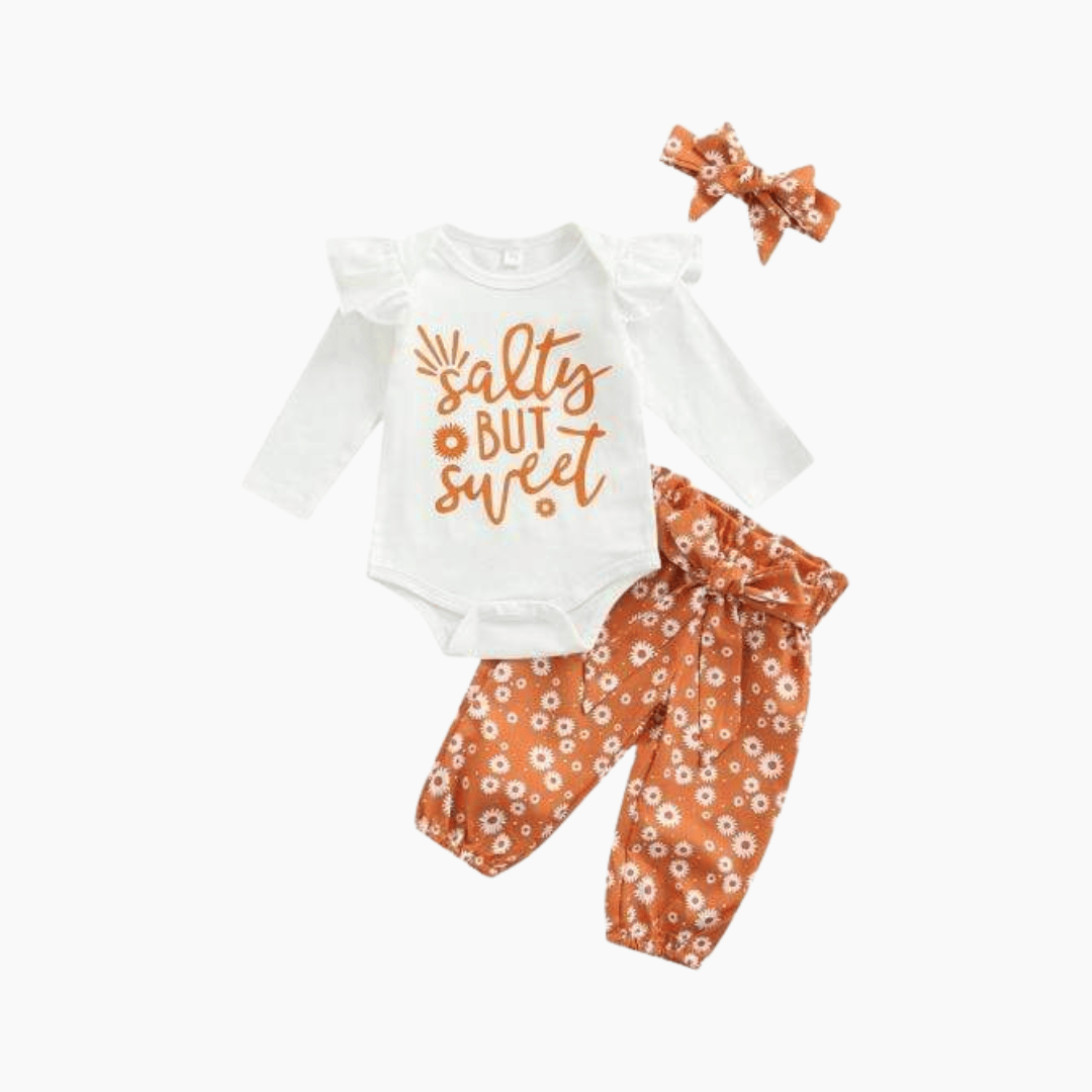 3-Piece Baby Girl Pants Set