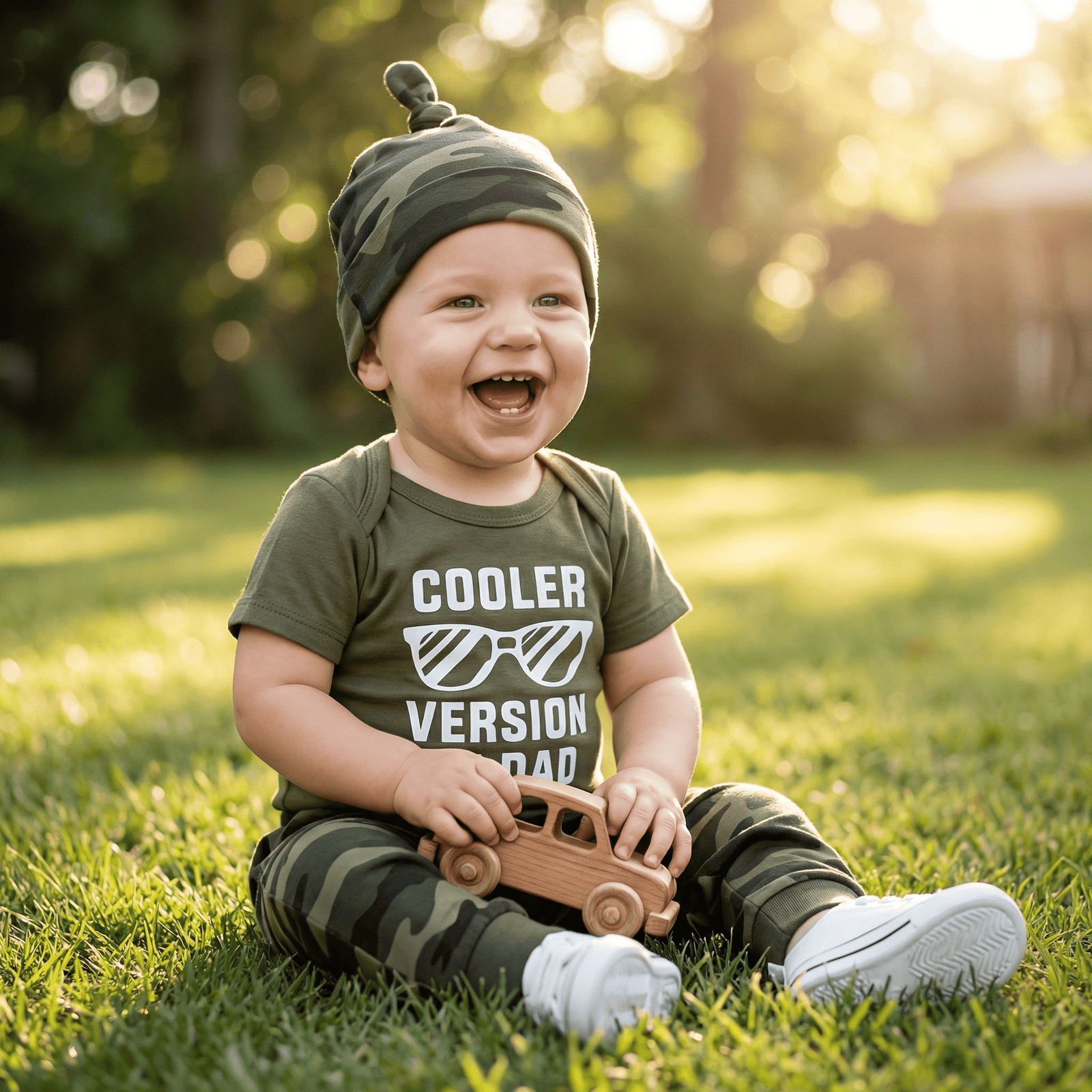 Outfit 3-Piece "Cooler Version of Dad" Camo Outfit Set