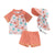 Crabs / 0-6M 3 Piece Toddler Rash Guard Swimsuit Set