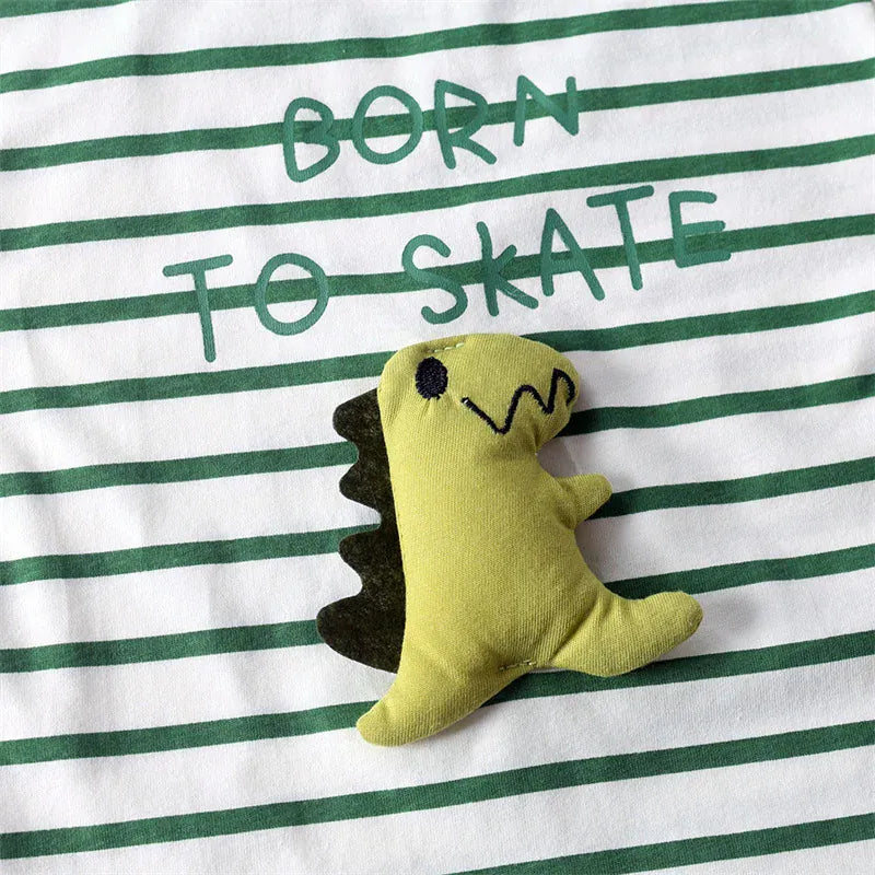 3D Appliqué T-Shirt & Shorts Set