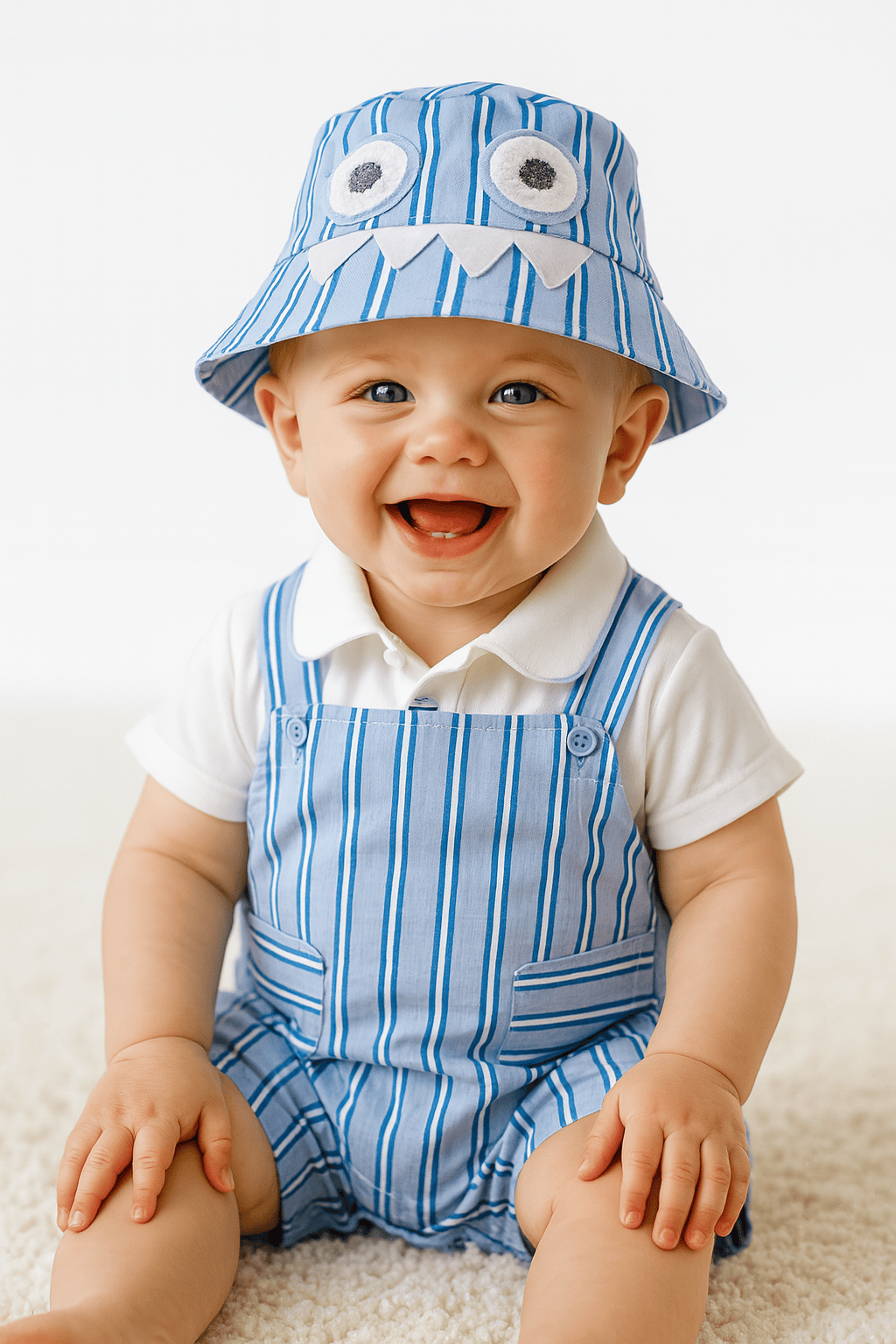 3PCS Baby Boy Striped Summer Outfit Set