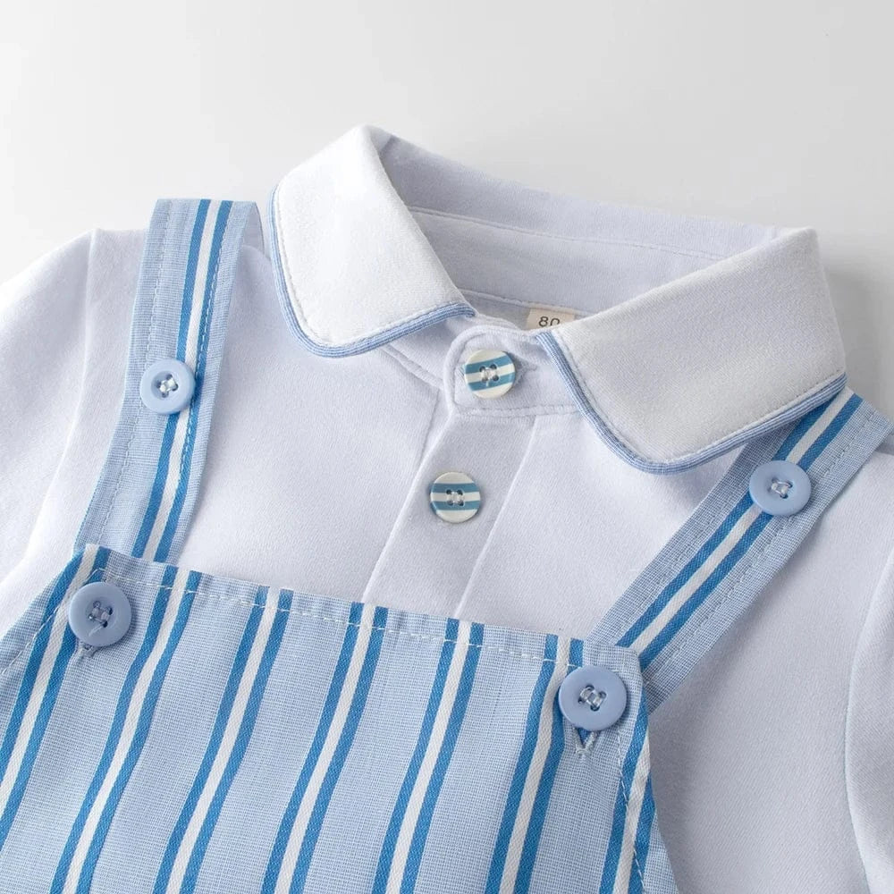 3PCS Baby Boy Striped Summer Outfit Set