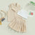 3pcs Solid Camisole Elastic Pleated Skirt