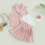 3pcs Solid Camisole Elastic Pleated Skirt