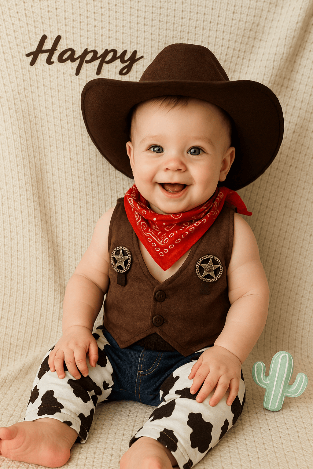 4 Piece Baby Cowboy Outfit