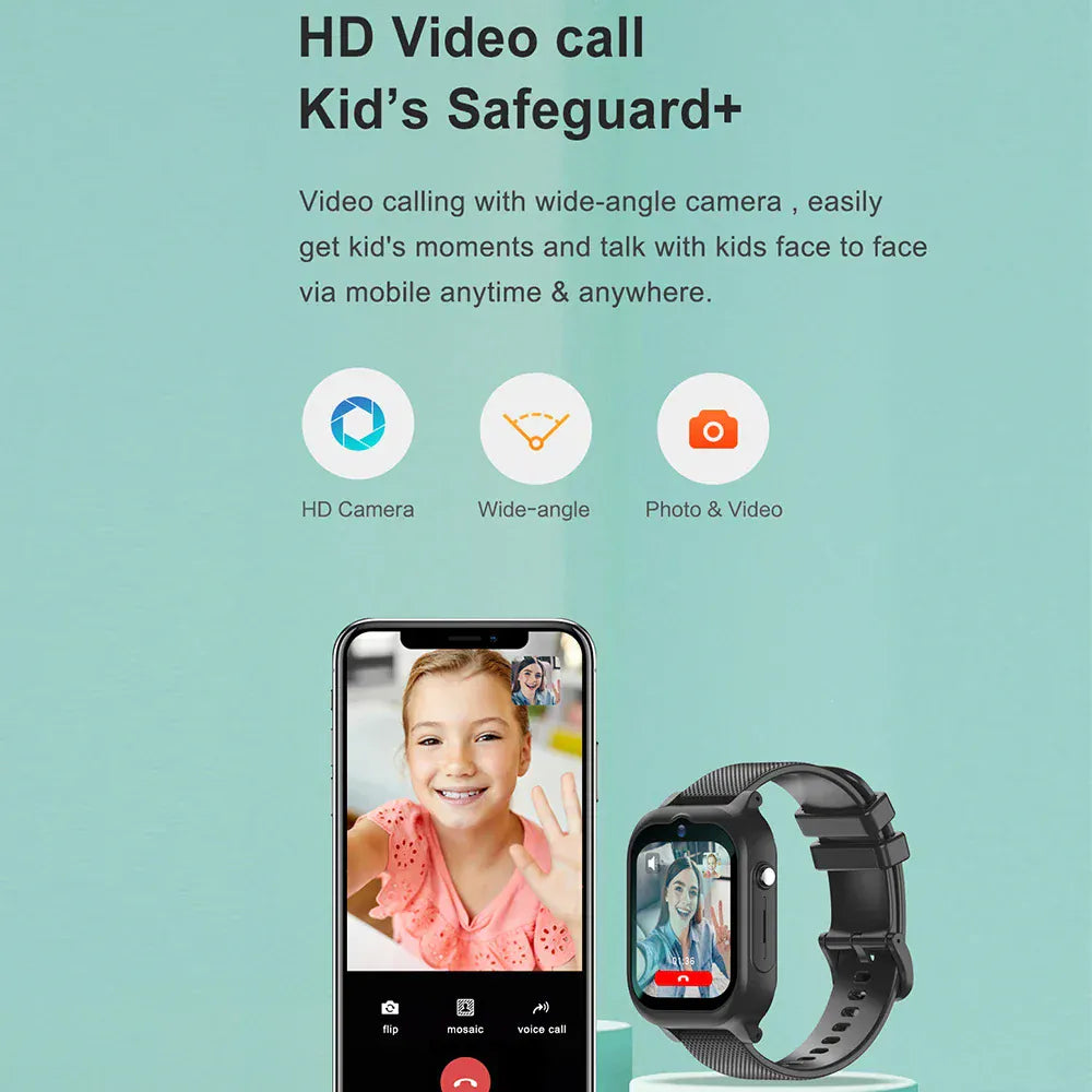 4G Kids Smartwatch with GPS Tracker & Video Call