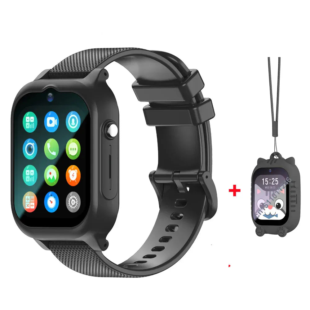black / European version 4G Kids Smartwatch with GPS Tracker &amp; Video Call