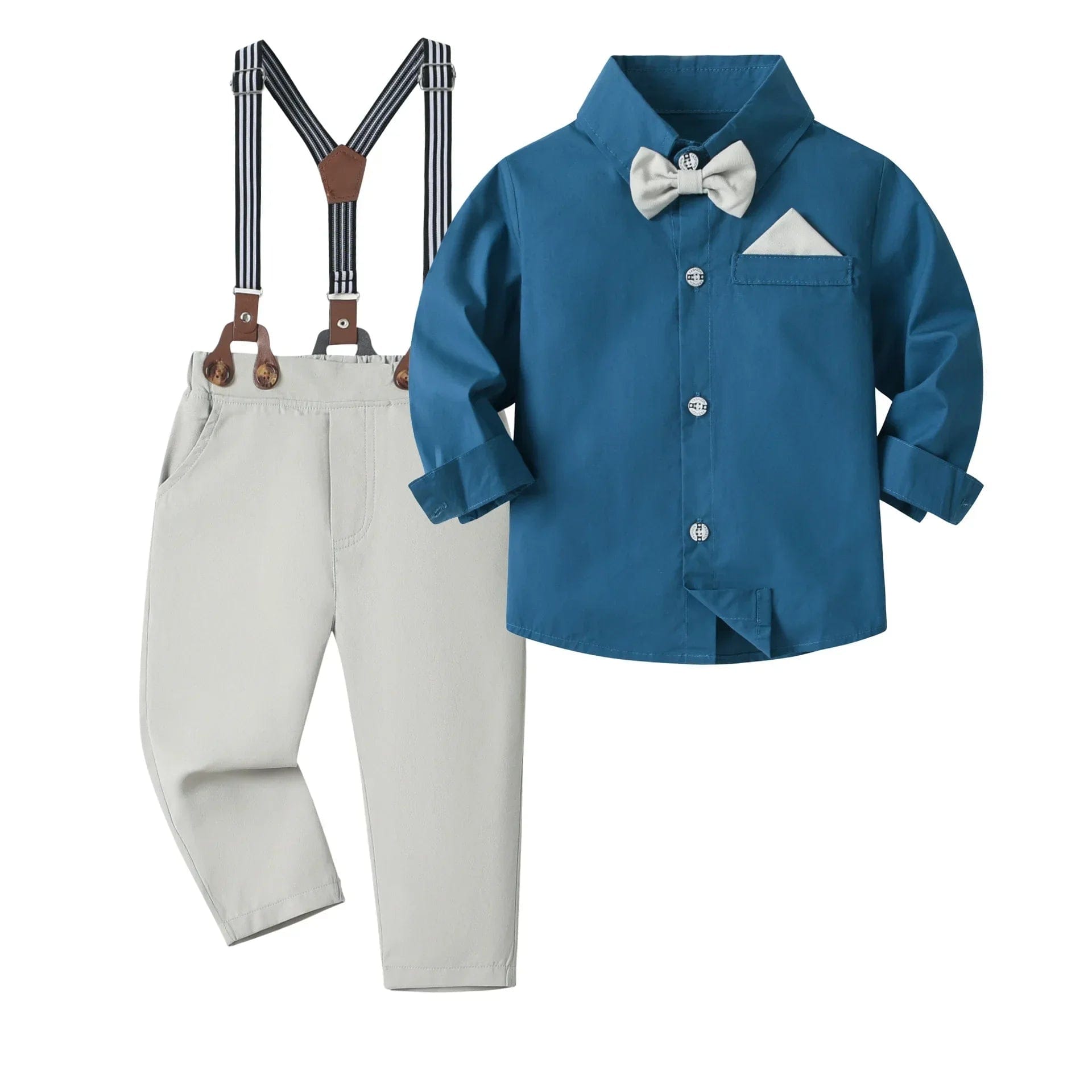 Boy's Clothing Blue 2 / 12M 4PCS Boys Formal Suit