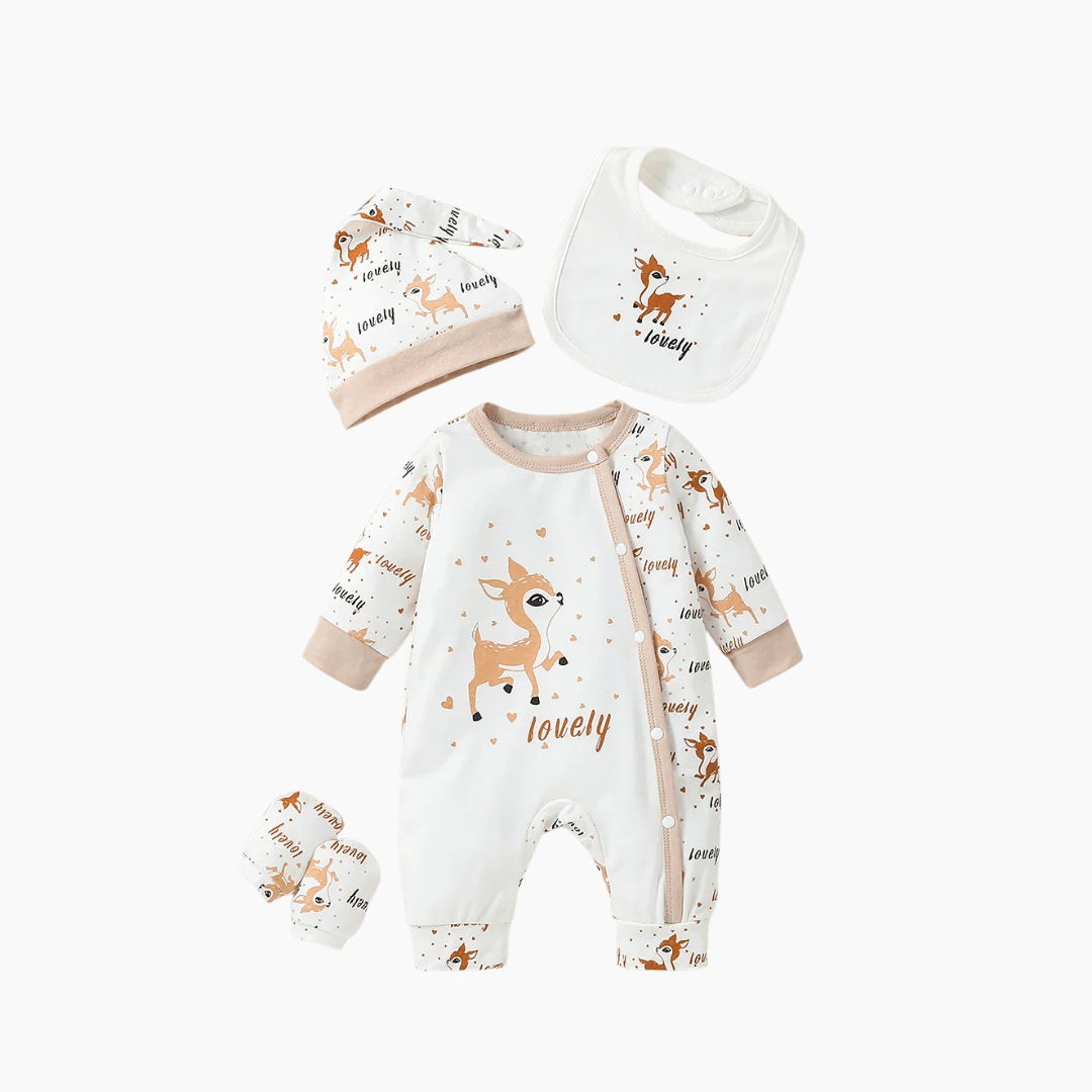 4PCS Newborn Baby Outfit Set