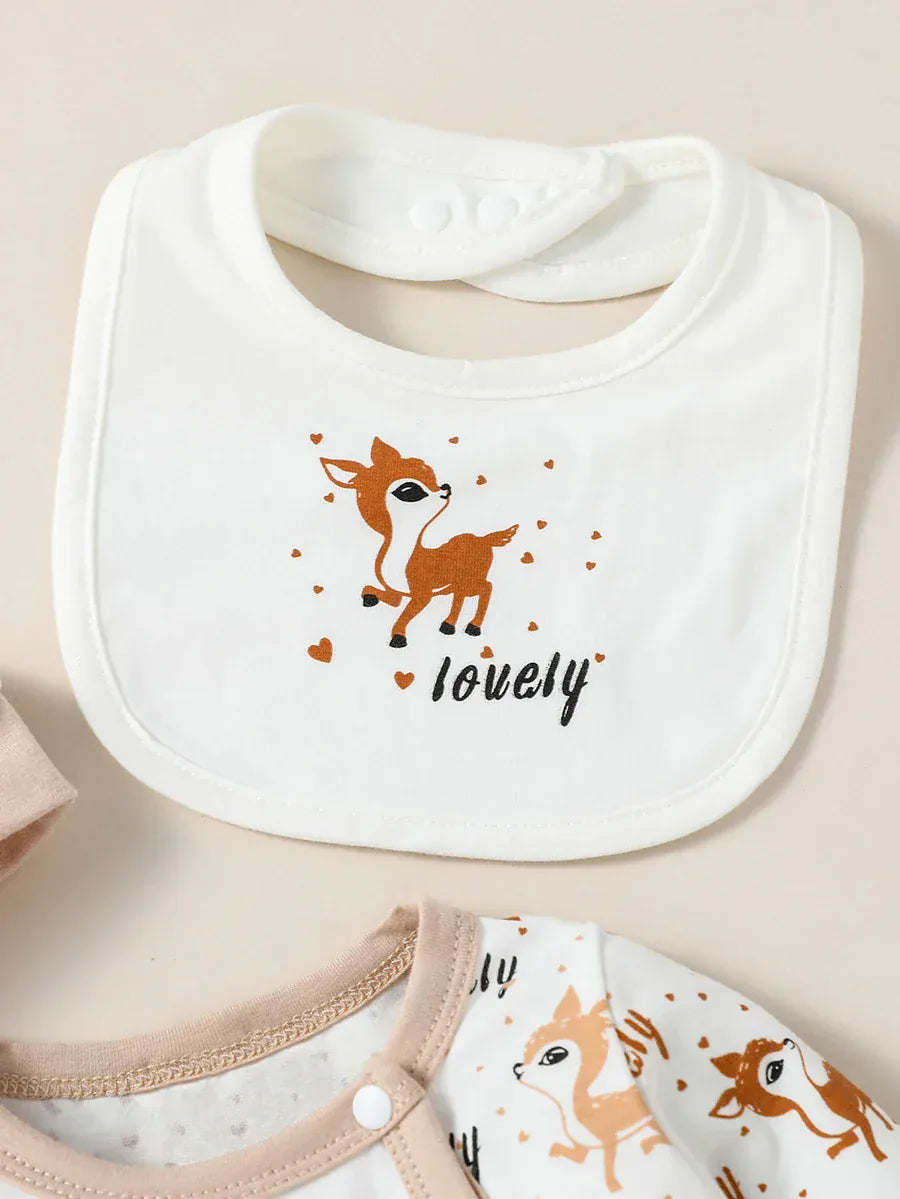 4PCS Newborn Baby Outfit Set