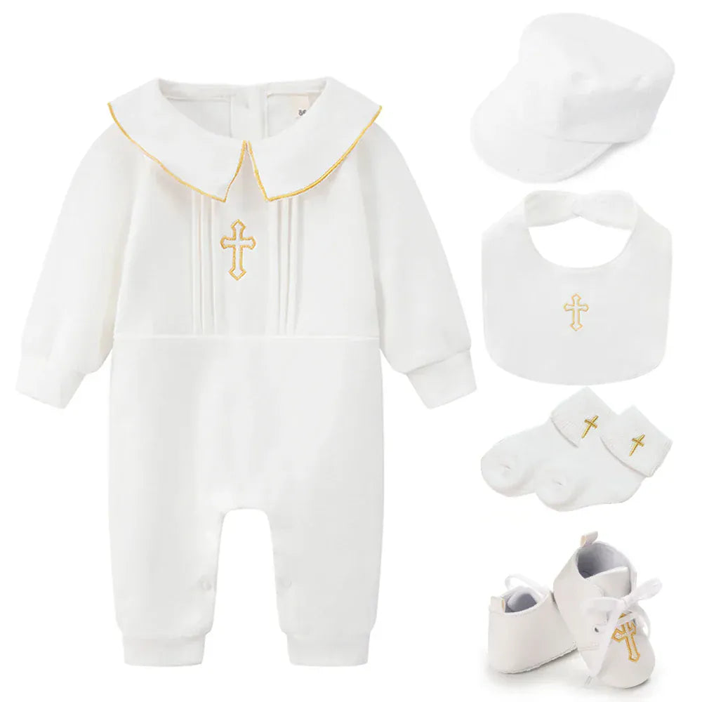 B / 3M 5-Piece Baby Baptism Outfit Set