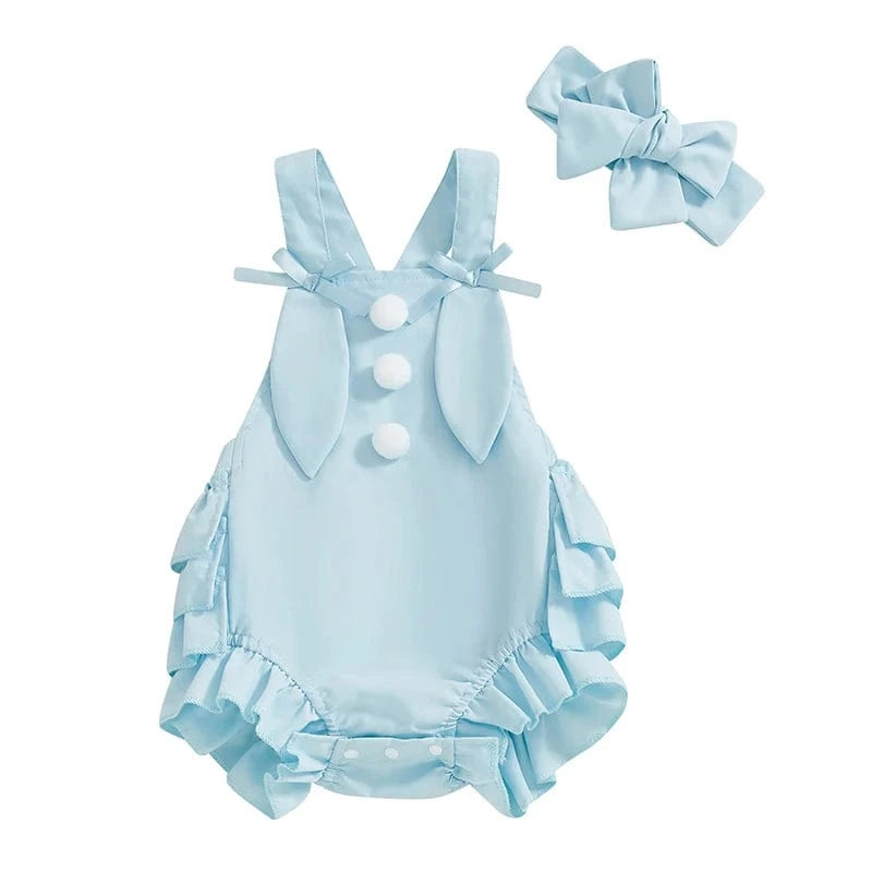 Blue / 3M Adorable Baby Bunny Romper