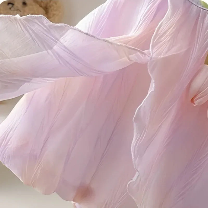 Adorable Baby Girls Tulip Decor Bodysuit