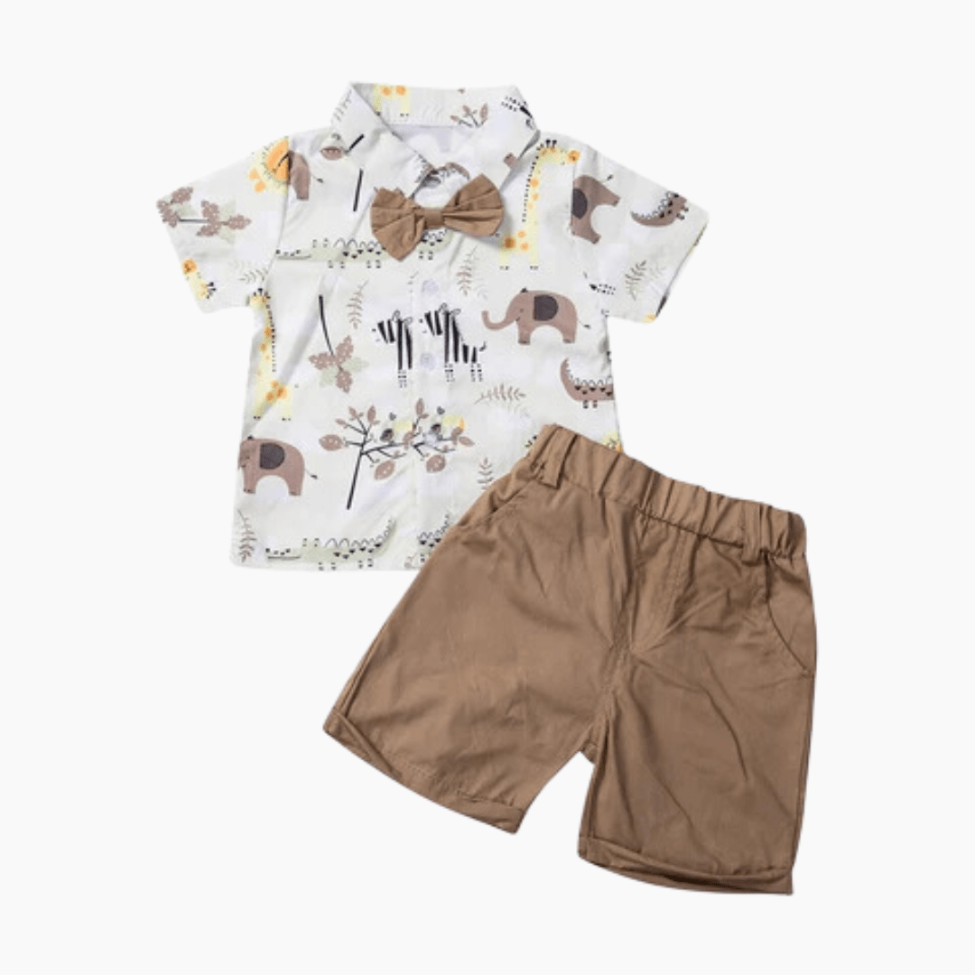 Adorable Safari-Themed Shorts Set