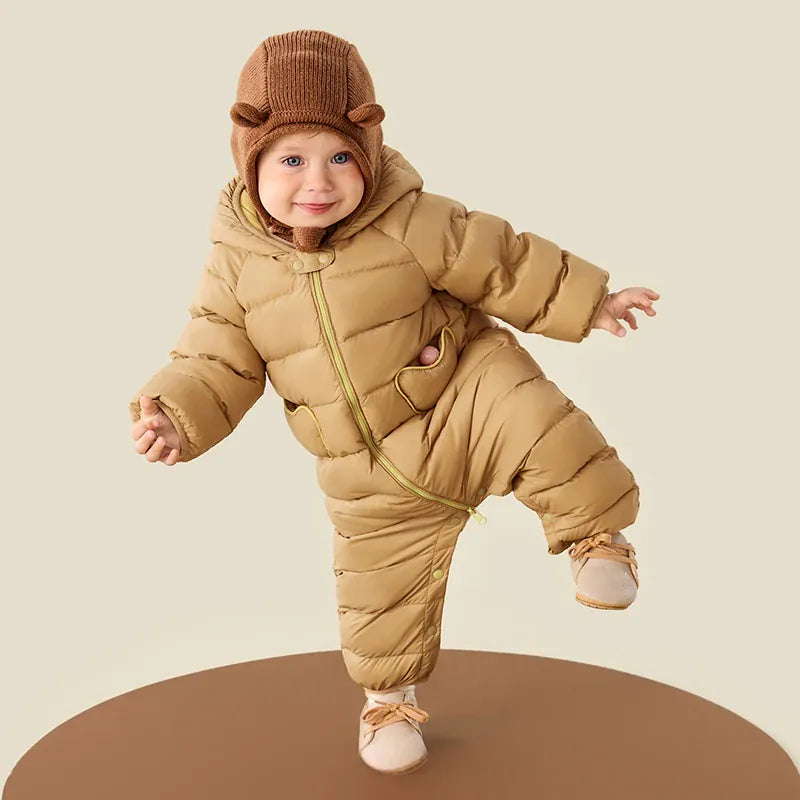 Khaki / 3-6M Arctic Cub Baby Down Snowsuit