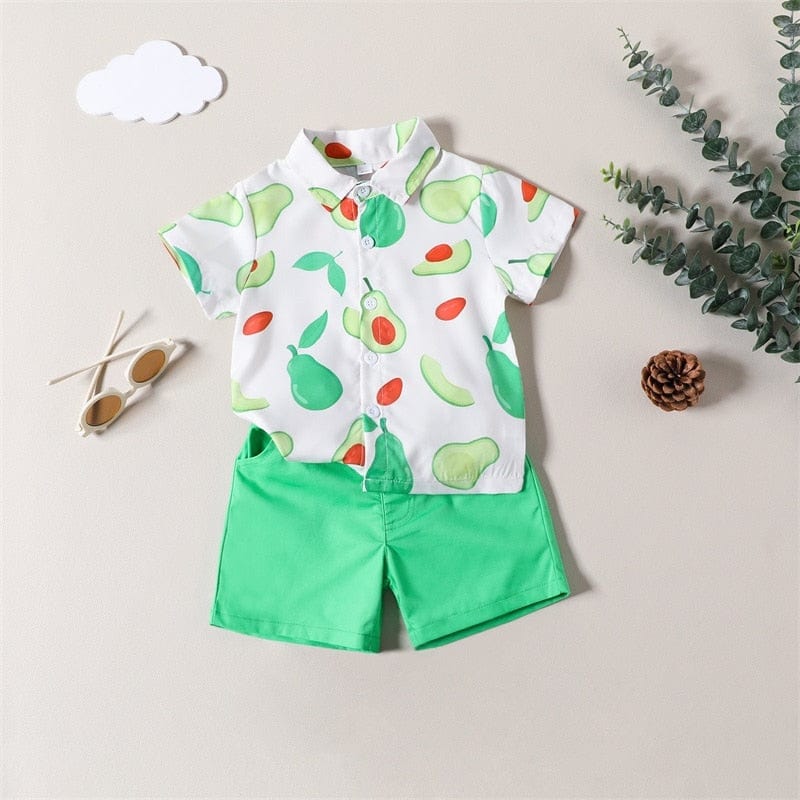 Avocado Print Boy Outfit Momorii