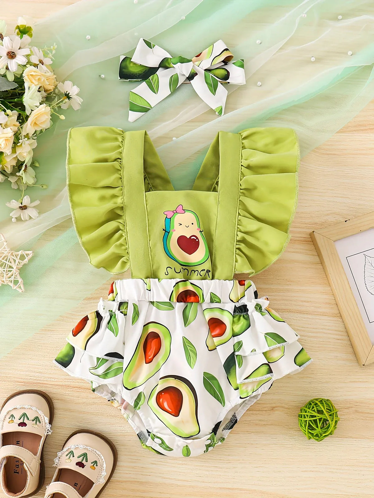 green / 1-3m Avocado Digital Print Pattern