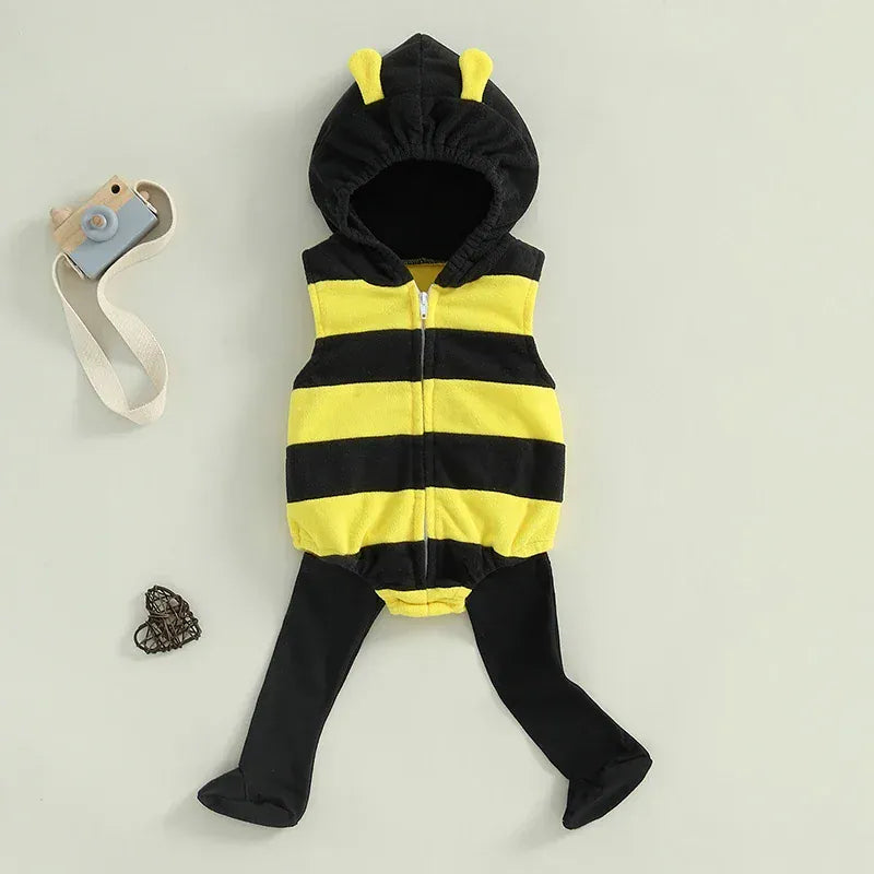 Baby Bee Halloween Costume Romper & Socks Set 0–24 Months