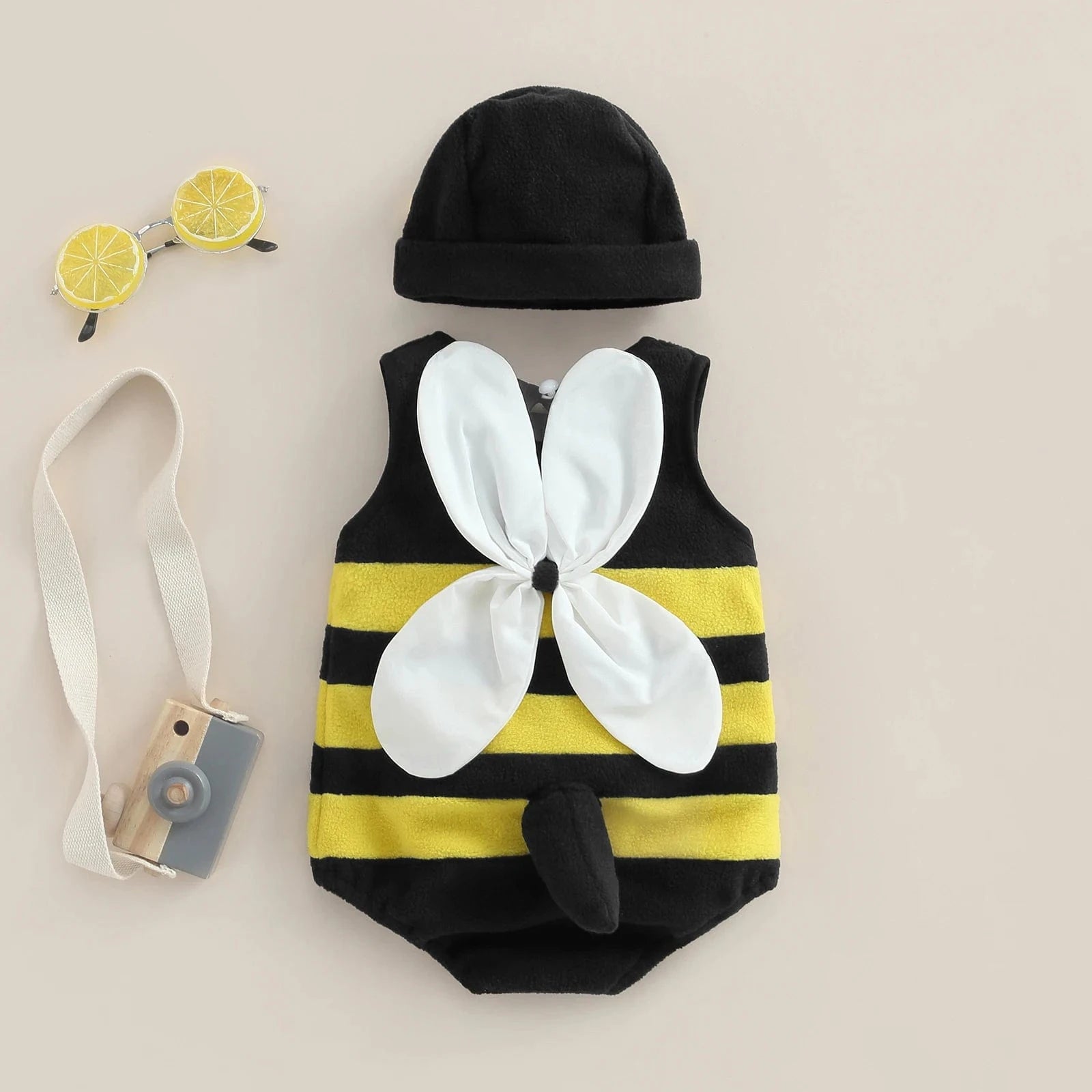 Amscan 9919073 - Unisex Fleece Bee Onesie Babies Hooded Romper With Headpiece Fancy Dress Costume Size: 3-6m : Buy Online At Best Price In KSA - Souq Is Now