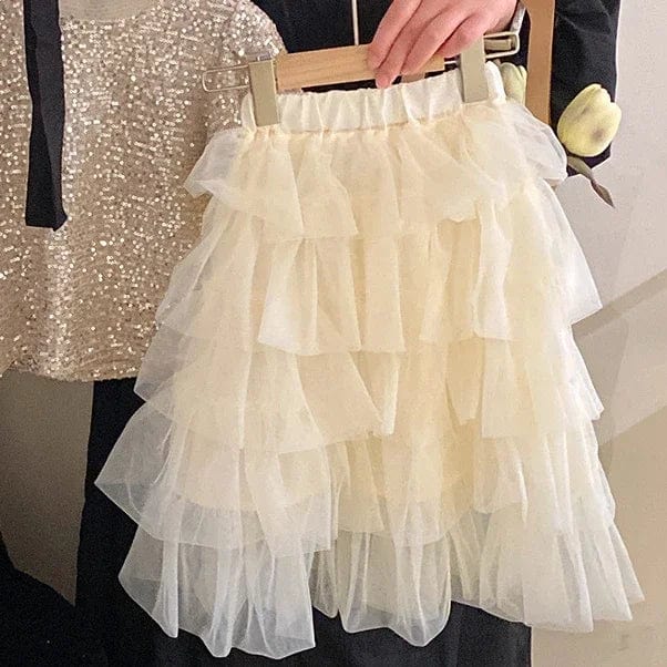 Girls Bling Sequin Shirt and Layered Tutu Skirt Set - Momorii