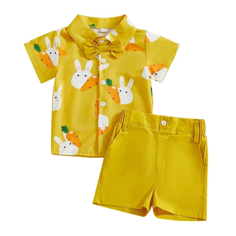 Yellow / 6-2M Baby Boy Easter Outfit