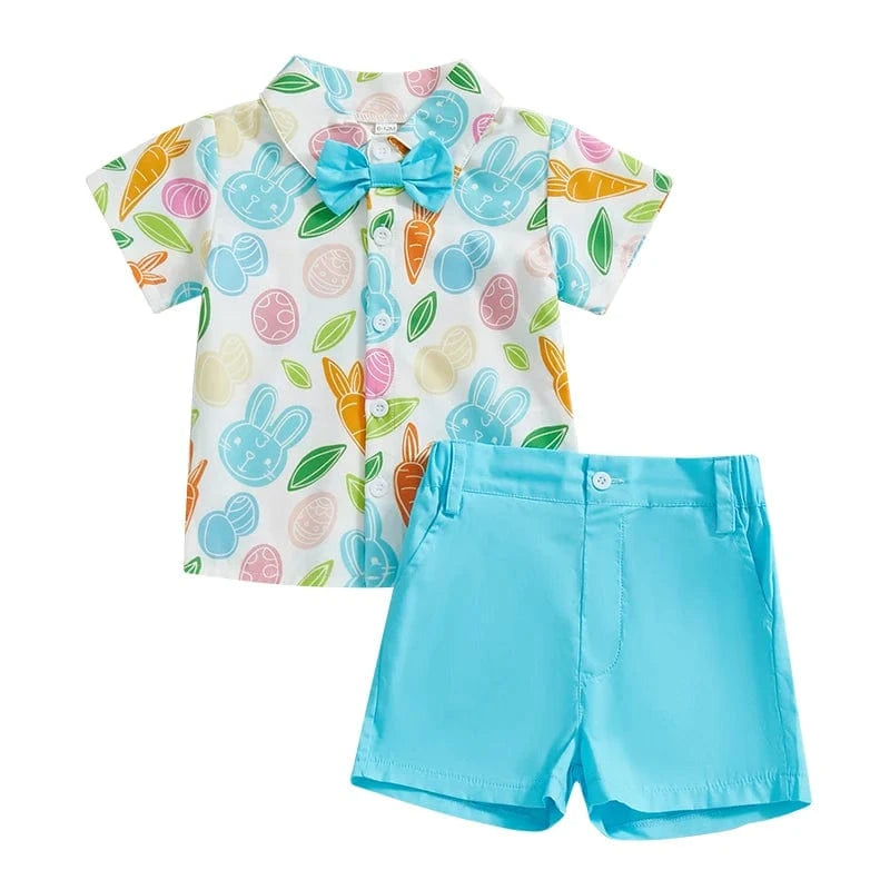 Blue / 6-2M Baby Boy Easter Outfit