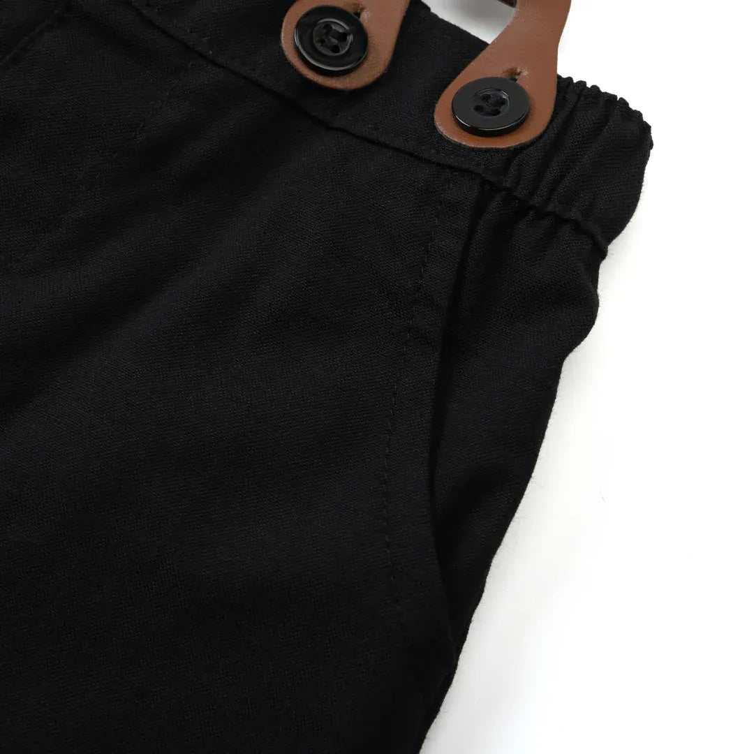 Baby Boy Formal Outfit with Bow Tie and Suspenders