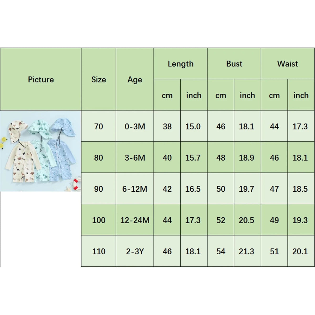 Baby Boy Rash Guard Swimsuit Set with Hat